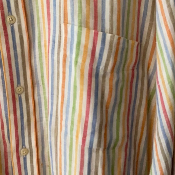 LINEN BLEND BUTTON DOWN SHIRT - Picture 2 of 12